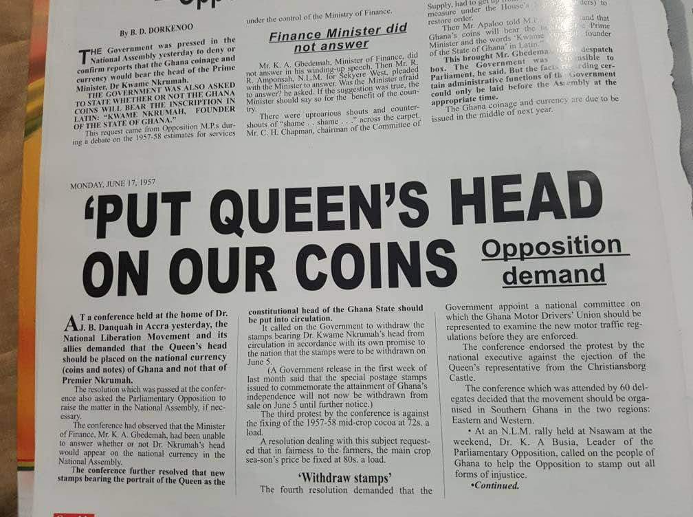 LoL. Mr. JB "Put the Queen's head on our Coins" Danquah