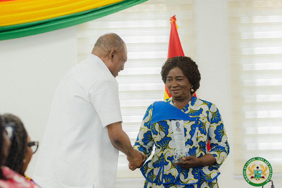 The Vice President of the Republic of Ghana, H.E. Prof. Naana Jane Opoku-Agyemang, has called for strengthened labour institutions and intensified public awareness on labour rights during an official working visit to the Ministry of Labour, Jobs and Employment.
