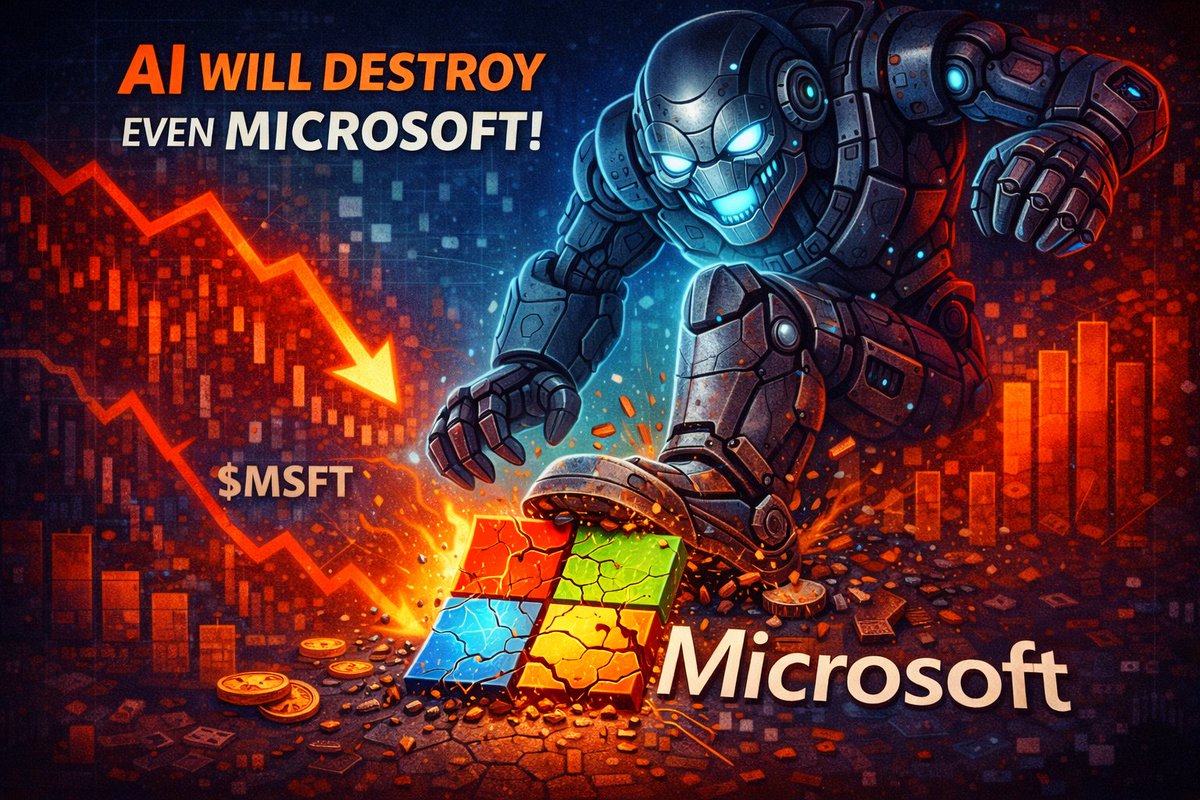Konečně trh odhalil, že AI „položí“ i Microsoft 😅

Od začátku roku jsou akcie $MSFT zhruba 15 % dole a zatím to nevypadá, že by se chtěly zastavit 📉

Jsem opravdu zvědav, kam až půjdou. Moje nákupka je 215 USD — tam se asi jen tak nepodíváme. Ale i tak to může být zajímavé 🙂