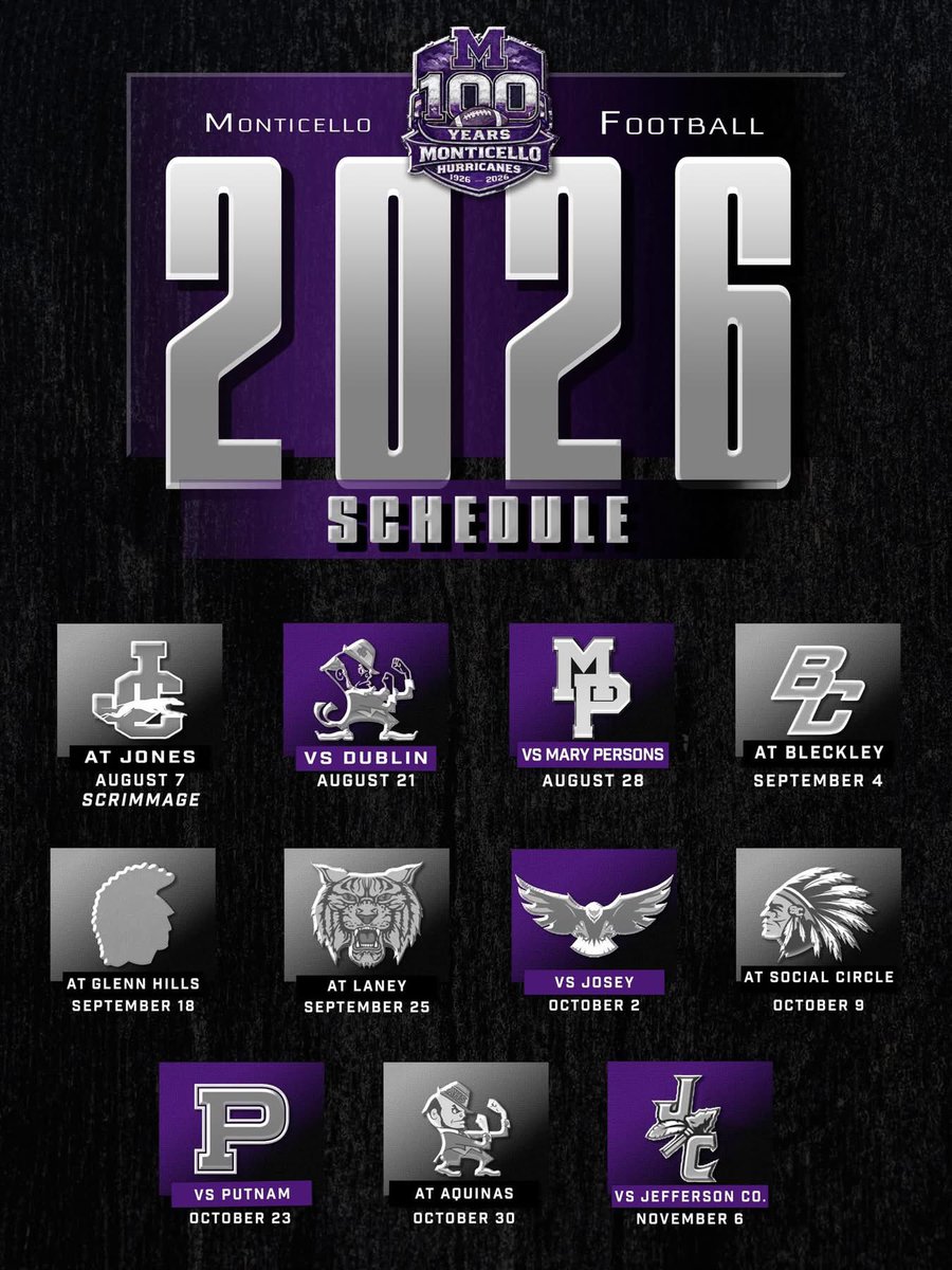MontHurricaneFB's tweet photo. 🚨 2026 Schedule Drop🚨

#EAT #BuiltDifferent https://t.co/hg6YBuEWgq