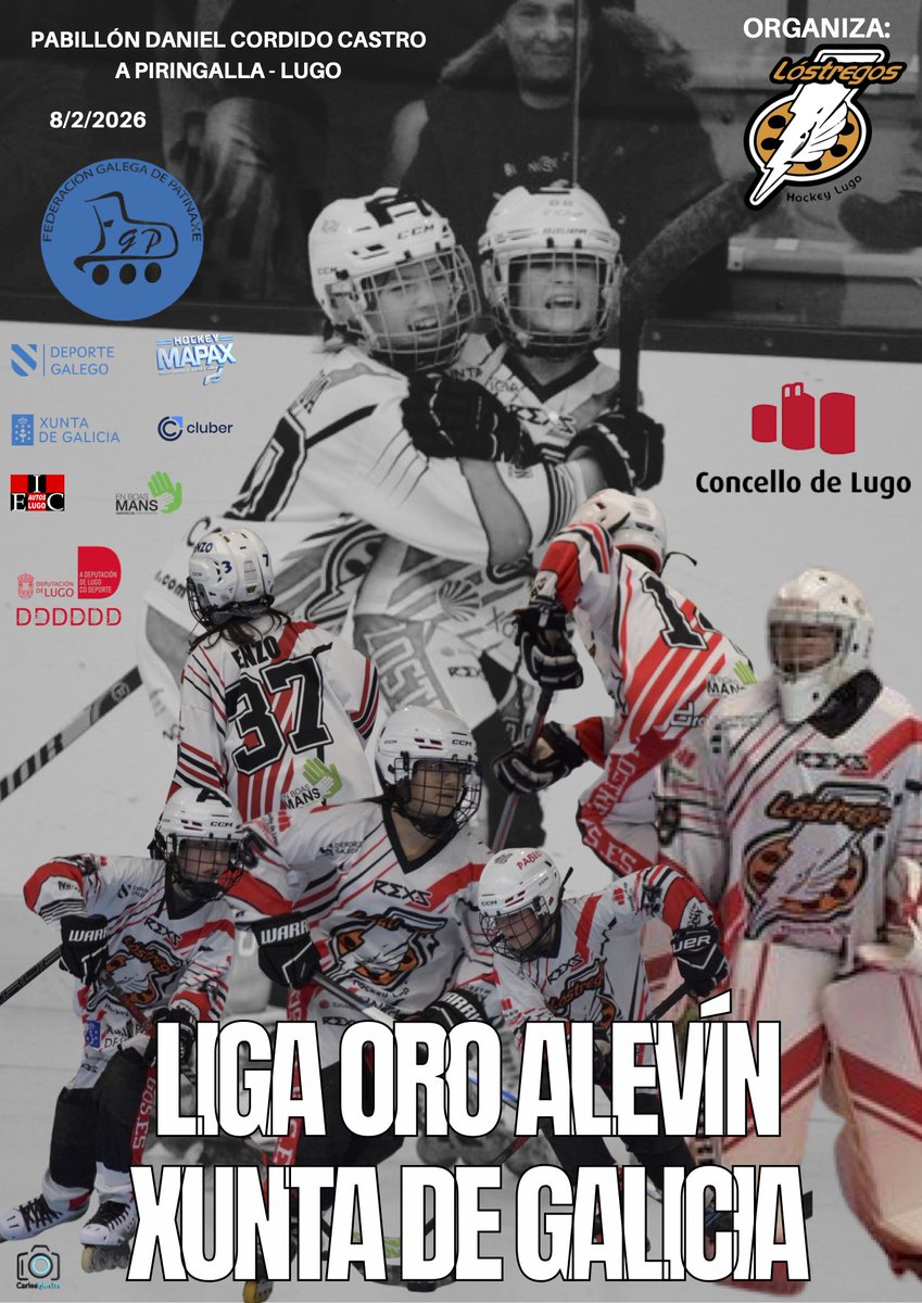 #hockeyliña 🏒
A Sede da Liga Oro Alevín de hóckey liña terá lugar esta fin de semana en Lugo.

🔗info: fgpatinaxe.gal/a-sede-da-liga…

#eupatino #fgp #noticias #deportegalego