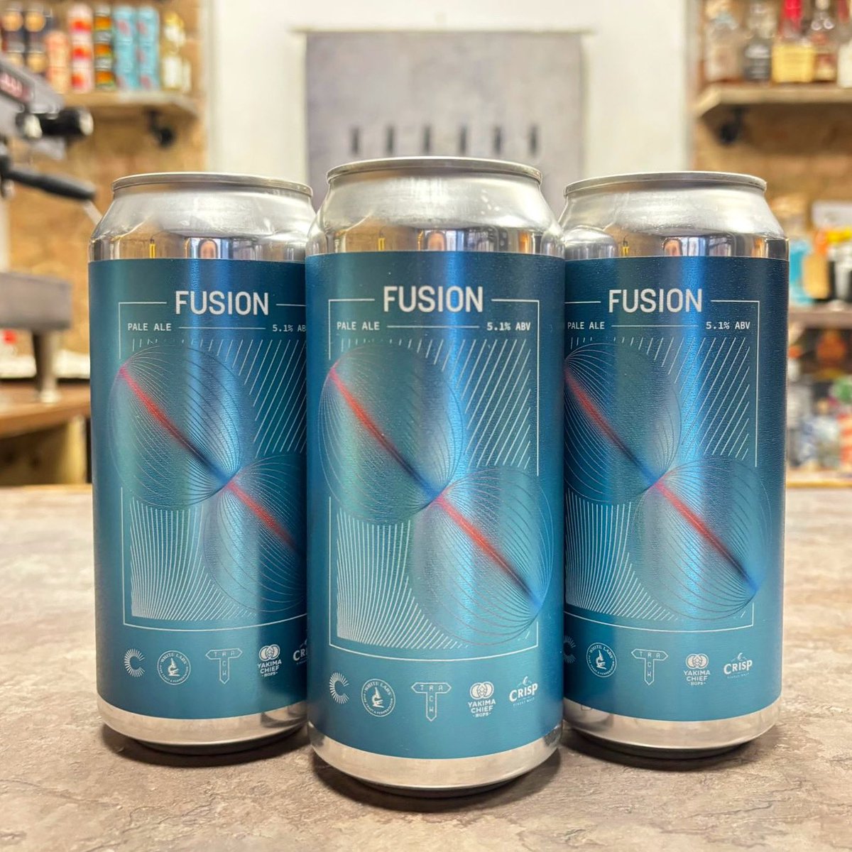 CraftTooting's tweet photo. NEW Track ‘Fusion’ Pale launches today! A project that brings together the generosity of the supply chain, with every can sold helping independent venues like us thrive! 🎉 Cheers to all involved! 👏 Come grab a can @ #Craft #Tooting #Craftbeer #TrackBrewingCo https://t.co/N0ccyewvTN