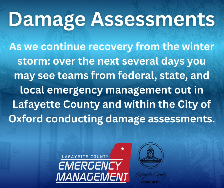LafayetteEMA's tweet photo. These assessments help document storm impacts and support requests for resources and assistance. Crews may be in neighborhoods, along roadways, and near public infrastructure taking notes and photos of damage. https://t.co/PAL0GXGJFE