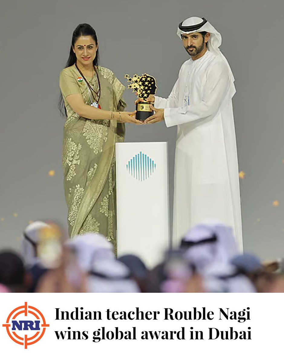 nri_focus's tweet photo. Indian teacher Rouble Nagi wins global award in Dubai
Link to the full story:
https://t.co/c9ev39uVLe
#RoubleNagi #GlobalTeacherPrize #IndianAchiever #Dubai #EducationInnovation #LivingWalls #ArtInEducation #NRIFocus #Inspiration #GEMSeducation _ https://t.co/7ZtxRnW2Fu