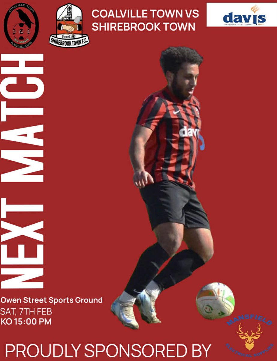𝐔𝐩 𝐍𝐞𝐱𝐭 | 𝐂𝐨𝐚𝐥𝐯𝐢𝐥𝐥𝐞 𝐓𝐨𝐰𝐧 (𝐀) 

Not long to go till we are back in action as we make the trip to <a href="/CoalvilleTownFC/">Coalville Town FC</a> on Saturday afternoon 3pm KO