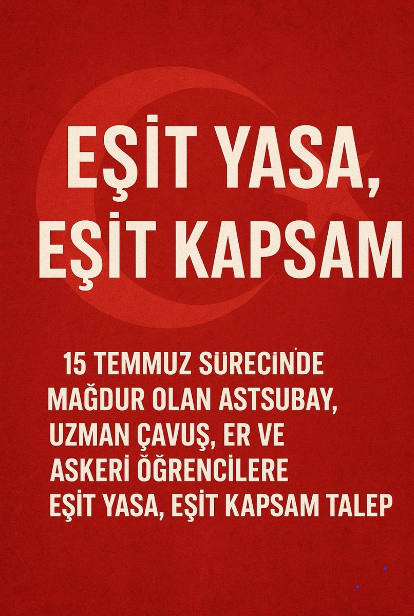 Cezaevlerinde 15 Temmuz davalarından ceza almış binlerce asker var! 
Bu insanlar çürüyor, aileleri perişan! Bunu önemseyen herkes elini taşın altına koymalı, bu korkunç sorun için çözüm üretmeye çalışmalı! 
Onları kaderine terk etmeyin! 
Bu bir feryattır! #15Temmuzun309Mağdurları