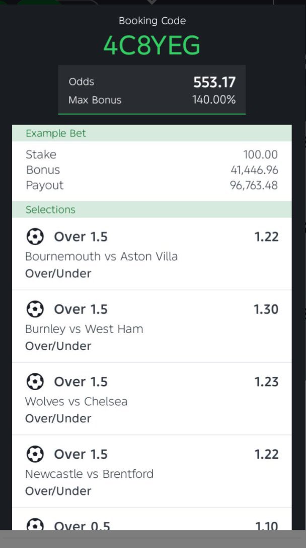 550 odds ✍️
Well analysed✔️
Sporty code 👉4C8YEG
Join telegram channel 👉 t.me/+jW4-7r3woWg1Y…
Retweet for others📌