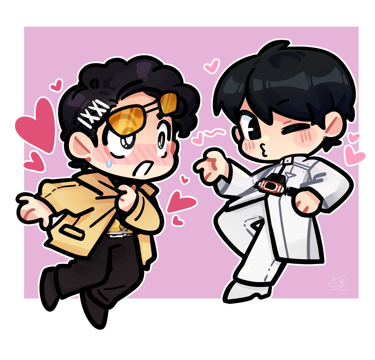 redberrichan's tweet photo. Finished VGen commissions 
for @enazonee &amp; @Muu_poo 💕⭐️

#KamenRiderRevice https://t.co/2hb5kIZsWj