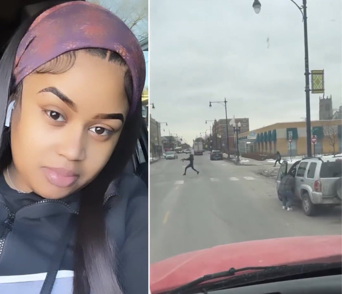 26 year old Chicago woman Gabryel Ayres was k*lled in the passenger seat yesterday in the viral shooting. Her baby was in the backseat and survived with no injuries. The boyfriend survived