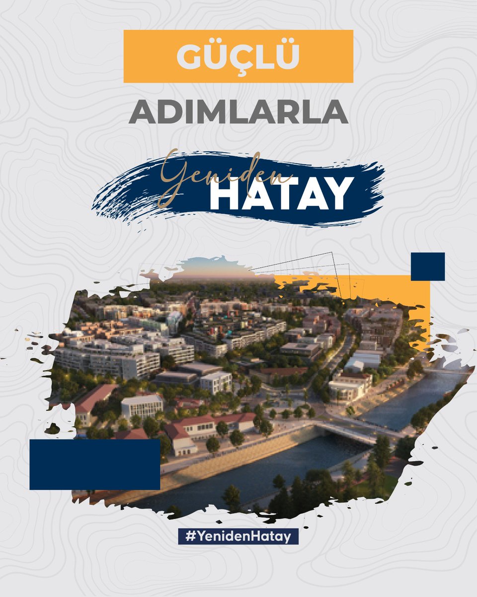 Güçlü adımlarla, umut dolu yarınlara yürüyoruz.
#YenidenHatay
<a href="/RTErdogan/">Recep Tayyip Erdoğan</a> 
<a href="/murat_kurum/">Murat KURUM</a> 
<a href="/csbgovtr/">T.C. Çevre, Şehircilik ve İklim Dğş. Bakanlığı</a> 
<a href="/mehmetonturktr/">Mehmet ÖNTÜRK</a>
<a href="/ademyesildal/">Adem Yeşildal.🇹🇷</a> 
<a href="/AbdulkadirOzl/">Abdulkadir Özel</a> 
<a href="/HuseyinYayman/">Hüseyin Yayman🇹🇷</a> 
<a href="/kemalkarahanmv/">Kemal Karahan</a> 
<a href="/DMustafaErdogan/">Mustafa Erdoğan</a> 
<a href="/avfatmagulcalim/">Av. Fatma Gül Çalım</a>