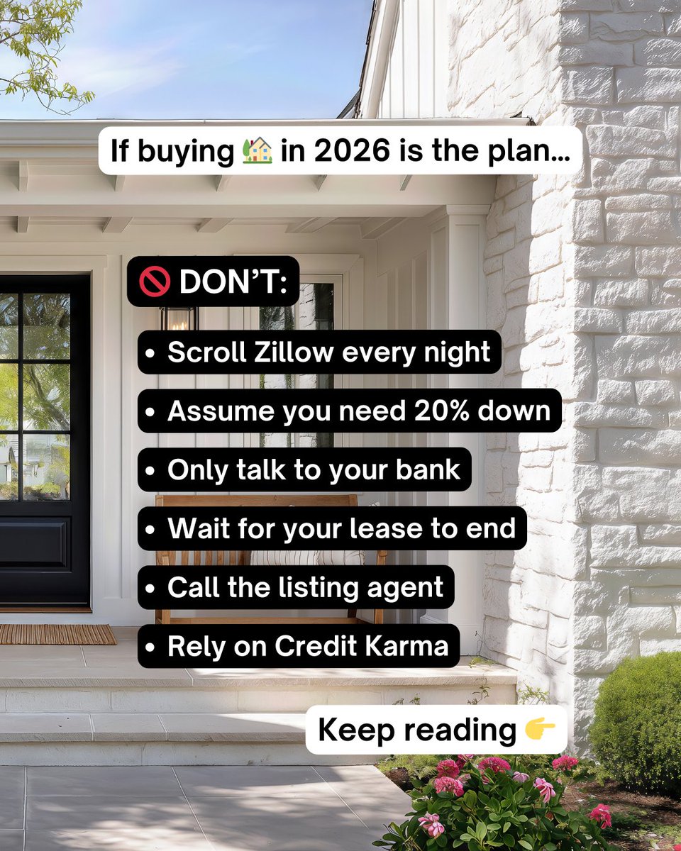 rhondascottRE's tweet image. Most buyers wait until they’re “ready” to start preparing ⏳

❤️ Save this and come back to it later

— Rhonda Scott
🏠 A Dana Point Real Estate Agent 🌊✨

First-time homebuyer tips • How to prepare to buy a house

#rhondascott #realestateadvice #homebuyingtips #buyersagent