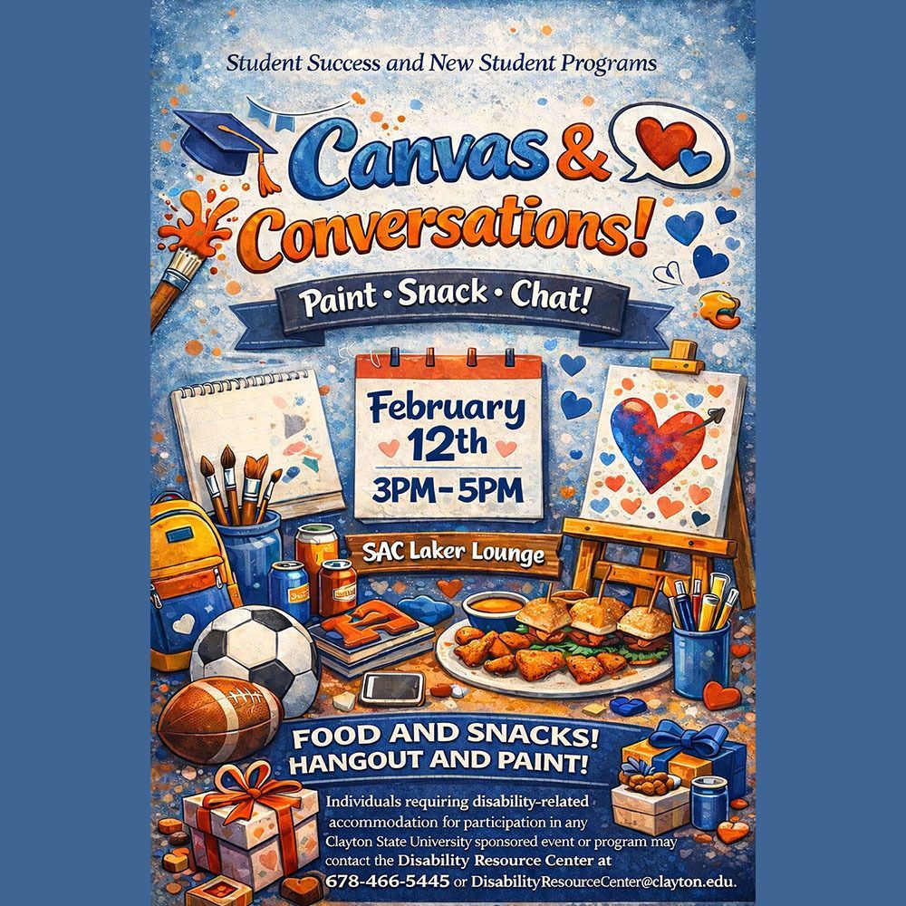 Laker Nation, looking for Valentine's plans?
Sigma Gamma Rho - Receive a Rose 2/11 - 11-2p Main Street
  - Leave a Positive/Heartwarming Note &amp; Take One 2/12 - 11-2p Main Street
New Student Programs - Canvas &amp; Conversations 2/12 - 3-5p - SAC Laker Lounge
#ValentinesDay #CSU 🧡 💙