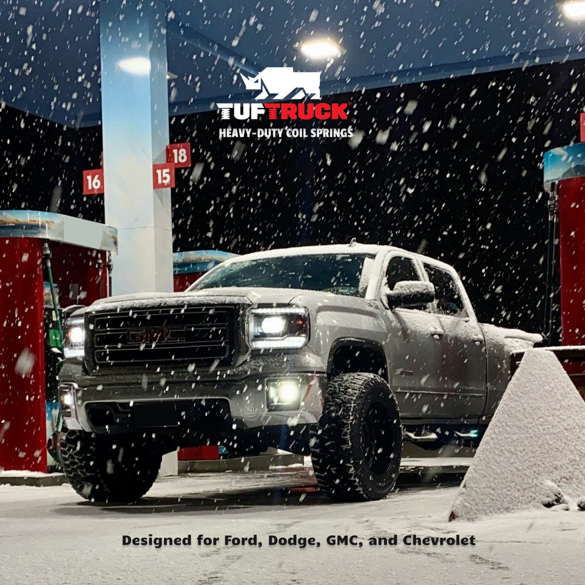 Experience a new level of performance and durability with Tuftruck heavy-duty suspension coils. RIDE PROUD, RIDE TUF™
#TufTruck #pickups #snowtruck