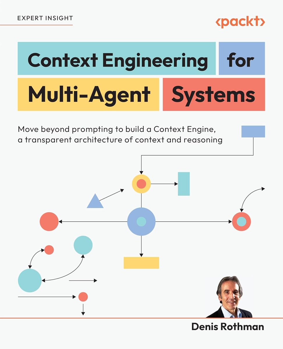 KirkDBorne's tweet photo. "Context Engineering for Multi-Agent Systems: Move beyond prompting to build a Context Engine, a transparent architecture of context and reasoning" — at https://t.co/r81mcAePuF v/ @PacktDataML

𝓦𝓱𝓪𝓽 𝓨𝓸𝓾 𝓦𝓲𝓵𝓵 𝓛𝓮𝓪𝓻𝓷:
🔵Develop memory models to retain short-term and cross-session context
🟣Craft semantic blueprints and drive multi-agent orchestration with MCP
🟠Implement high-fidelity RAG pipelines with verifiable citations
🟡Apply safeguards against prompt injection and data poisoning
🔵Enforce moderation and policy-driven control in AI workflows
🟣Repurpose the Context Engine across legal, marketing, and beyond
🟠Deploy a scalable, observable Context Engine in production