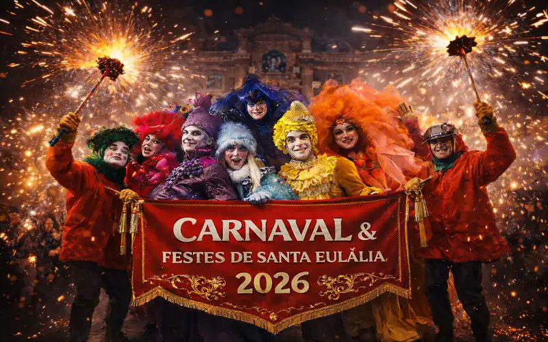 🎭Febrero se disfraza en Barcelona: tradición, cultura y fiesta llenan la ciudad con Santa Eulàlia y el Carnaval. Descúbrelo todo en nuestra newsletter 👉 webarcelona.net/es/newsletter/…