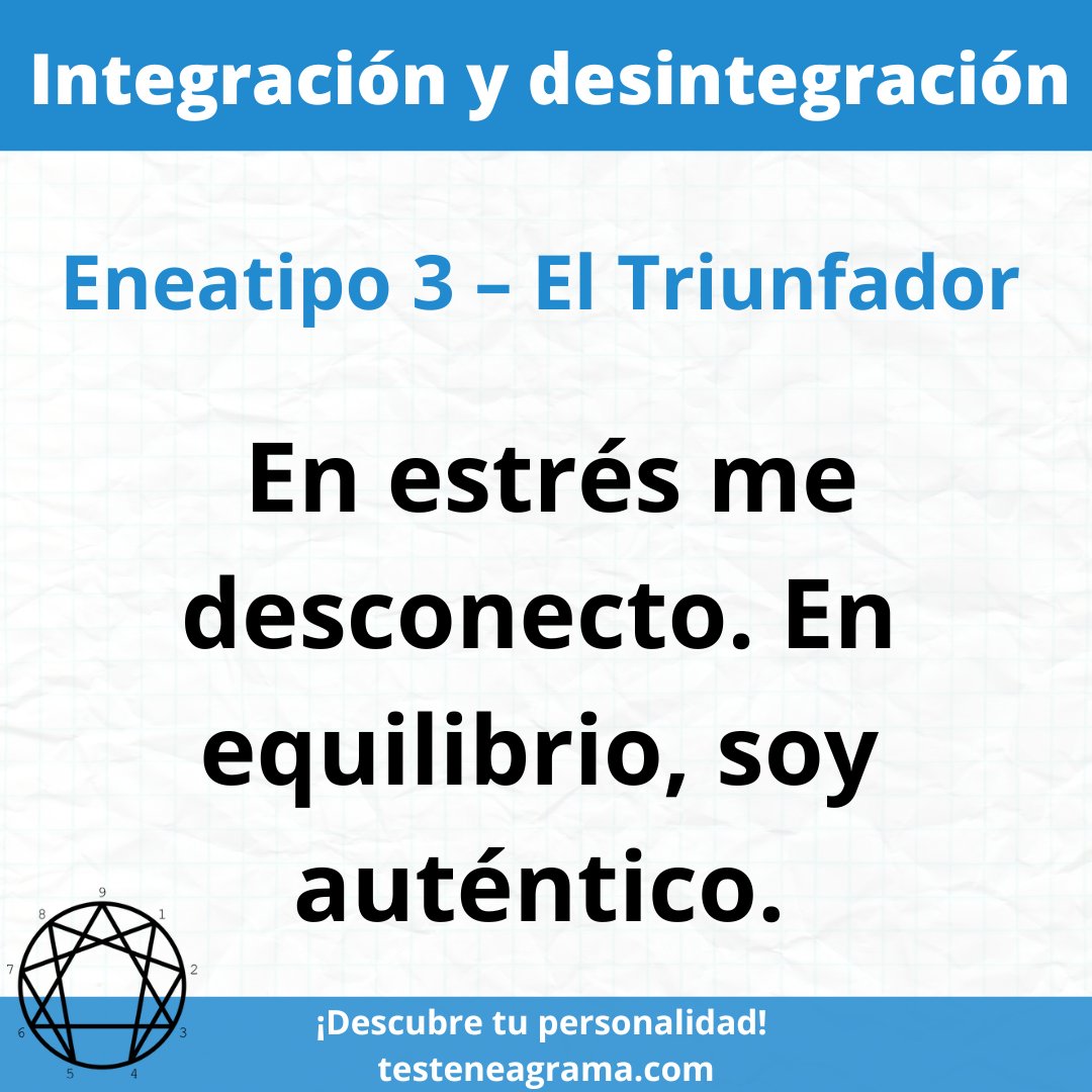 📷 Desintegración: bajo presión, el Tres se apaga, se dispersa o evita, perdiendo energía y foco.
📷 Integración: cuando está sano, coopera, es leal y comprometido, dejando de competir para construir con otros.
#Eneatipo3 #Eneagrama #Autenticidad #ÉxitoConsciente