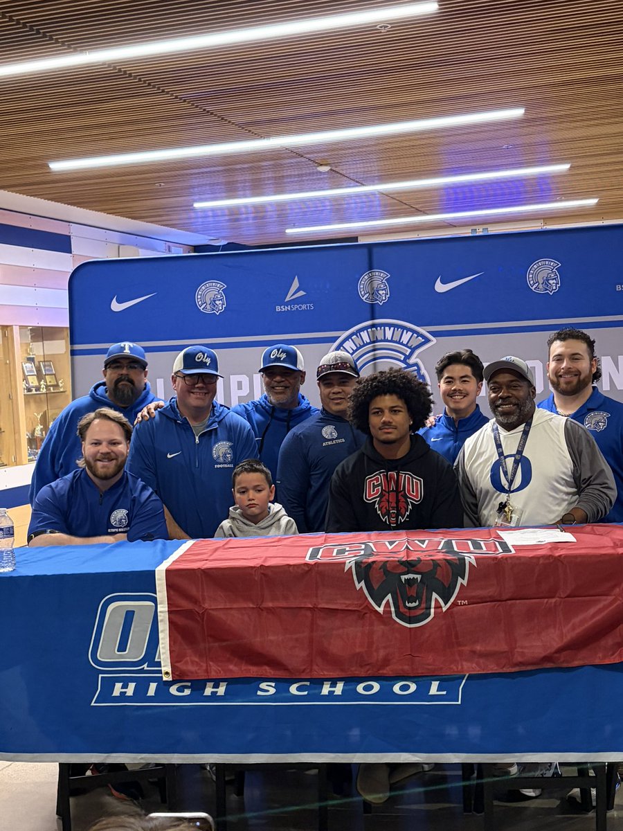 OlyTrojansfb's tweet photo. Yesterday, we celebrated @WebsterChace2 and his commitment to @CWUFB. We are excited to see you dominate in Ellensburg!

Go Wildcats!🐾 https://t.co/aIUnFj2WpL