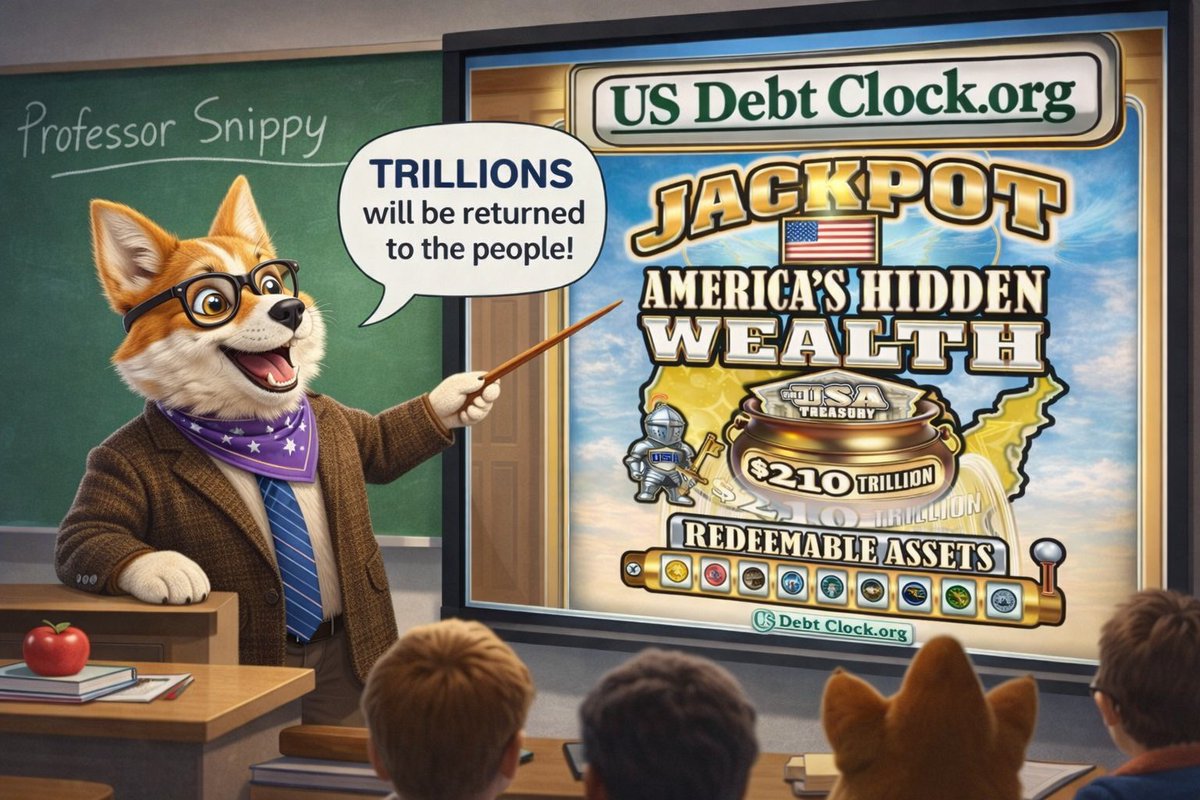 The Wealth of America will be returned to the People... not pennies, but TRILLIONS! Massive Reserves!! School is in session people. Time to wake up... #snippy #keepsnipping #WE <a href="/Keep_Snipping/">SNIPPY-$KSTO(XPR)</a> <a href="/Guidingnode/">Guiding Node</a> <a href="/echodatruth/">Echo 𝕏</a>
