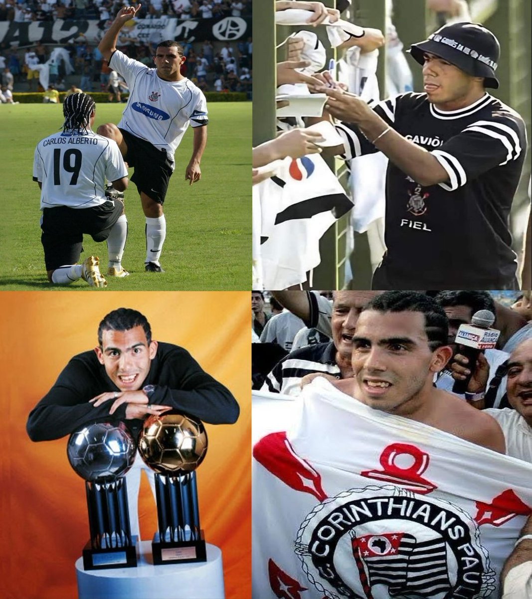 Carlitos Tevez no Corinthians:

-78 jogos 
- 46 gols 
- 14 assistências
- Campeão brasileiro de 2005

Feliz aniversário Carlitos Tevez 🦅🇦🇷