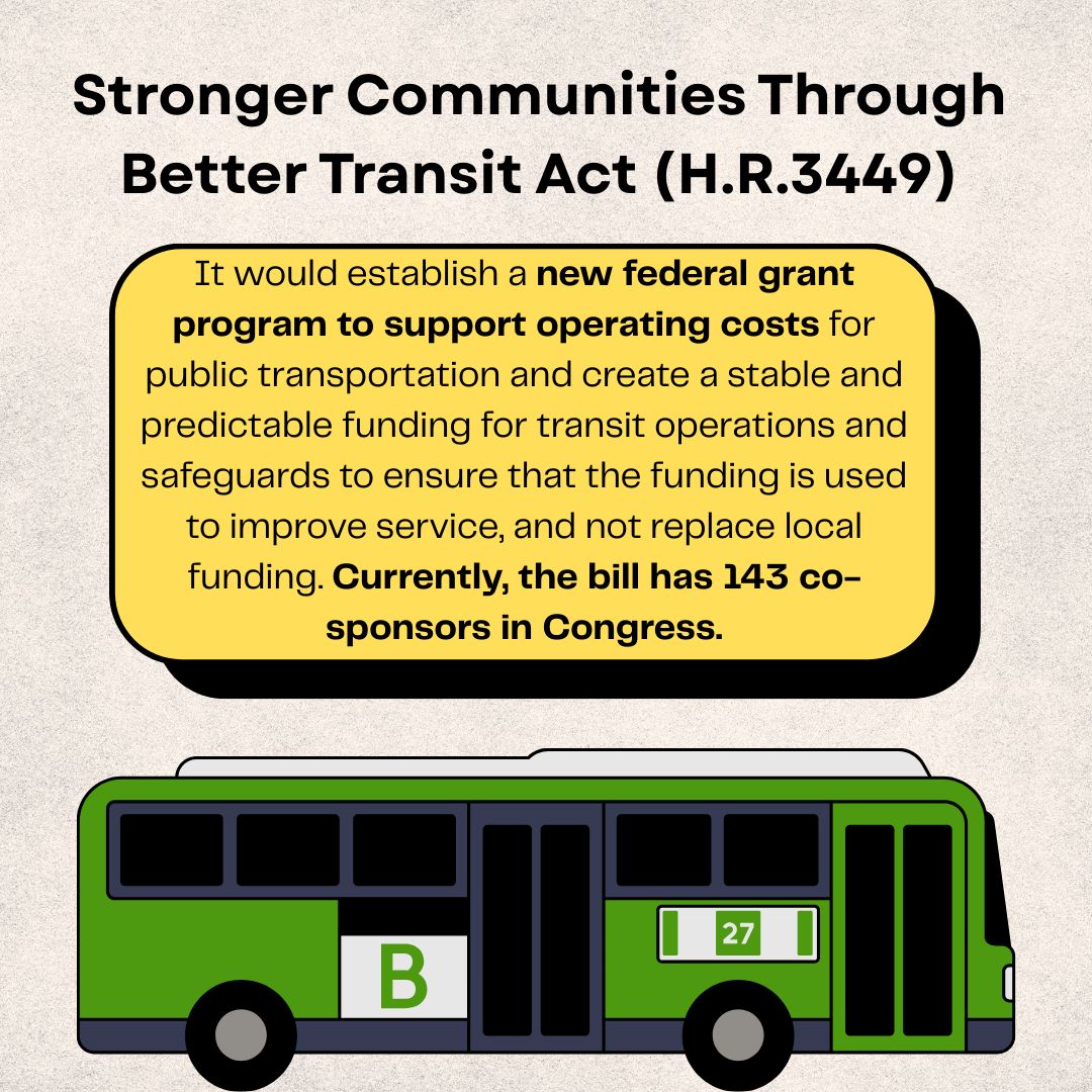 LN4S's tweet photo. Public transit is essential infrastructure that all communities deserve. However, the operating costs which are essential to keep our buses, trains, and trolleys running on a day-to-day basis are often ignored. https://t.co/Z7Uqzfq8GX