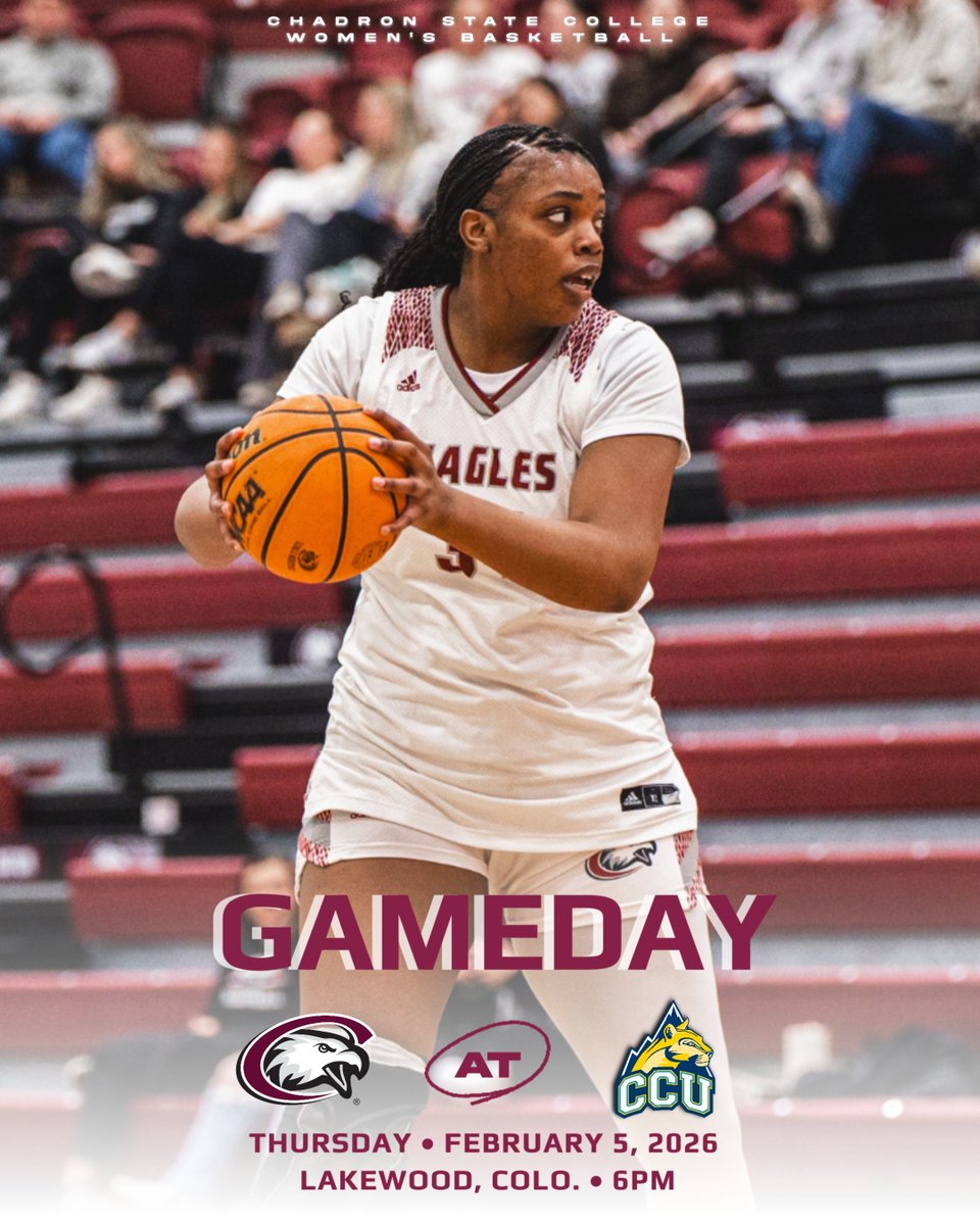 csceagleswbb's tweet photo. It's GAME day!

TODAY (2/5)
Women's Basketball
@ Colorado Christian
6 p.m.
Lakewood, Colo.

PREVIEW: https://t.co/RlnynSopj4
Watch ($): https://t.co/1xtwGnFwrC
Listen: https://t.co/TlyKr0GES1
Live Stats: https://t.co/AC2cwxFUnn https://t.co/TcInEJWh1f
