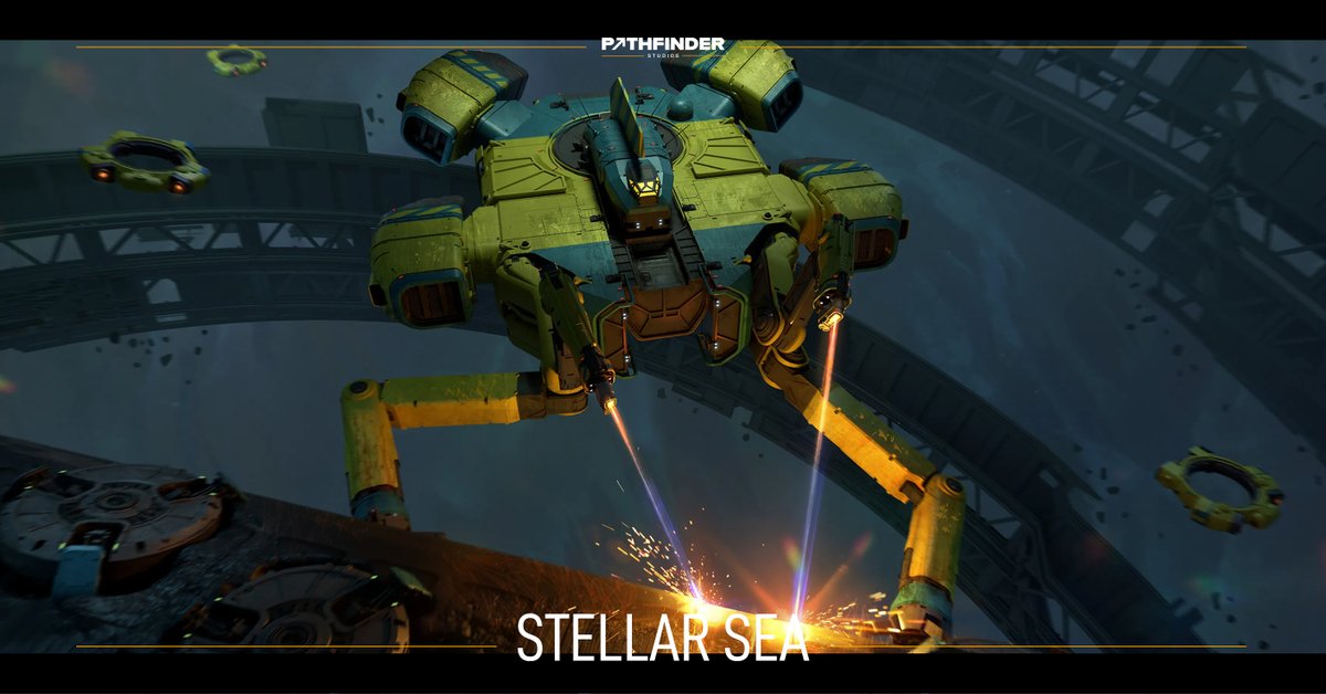 PathfinderArts's tweet photo. Very proud to show off pieces
by our legend, Daniel McGarry's, new IP called
Stellar Sea, A Pirates Life For Me!

More to come!
-
#pathfinderstudios #Conceptdesign
#worldbuilding #3dart #2dart #artdirection
#conceptart #conceptartist #conceptstudio
#stellarsea #spaceship https://t.co/QDd3KLMSCm
