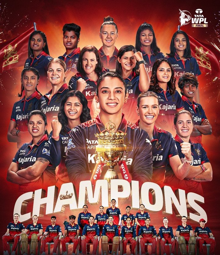 Jitendraular's tweet photo. #WPLFinal
Congratulations @RCBTweets 
@mandhana_smriti https://t.co/8qNUEcf6S1