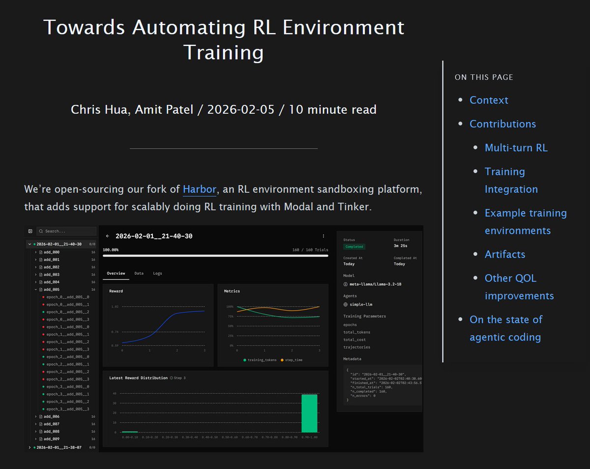 hingeloss's tweet image. RL envs are only useful if training on them improves a model - but those experiments are harder the more difficult (and useful) the environment is.

@bloopmit and I have been working on some fun benchmarks and envs, and training many models over them. We're opensourcing our…