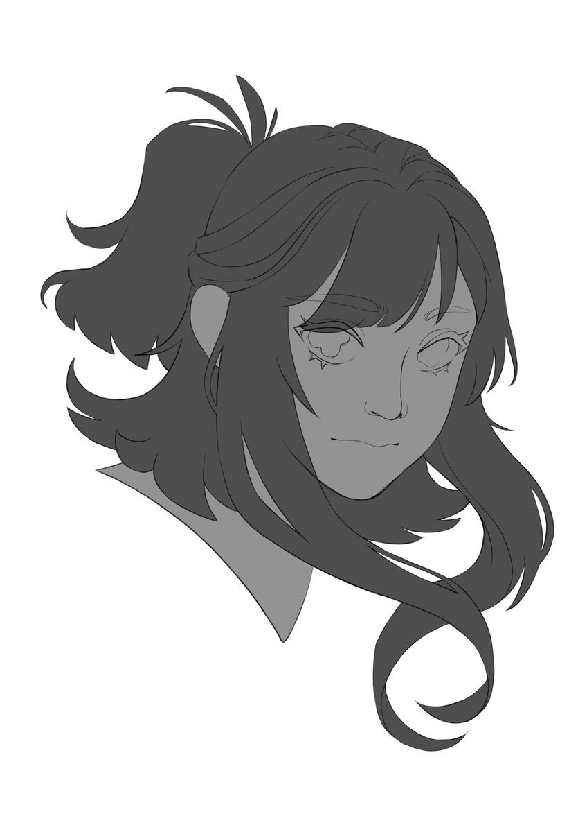 working on a portrait ! 
I would try to make a digital painting render !! curious by how it'll finish 👀