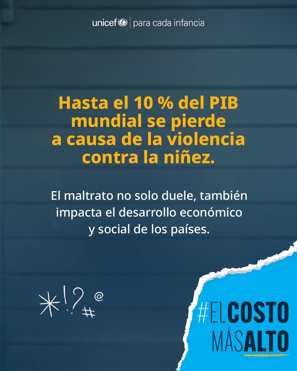 El costo de la violencia en la crianza va más allá del ámbito familiar: afecta la salud mental, el aprendizaje y el bienestar de niñas, niños y adolescentes.
Además, genera pérdidas económicas y sociales, reduce oportunidades y productividad, y aumenta los costos para los países.