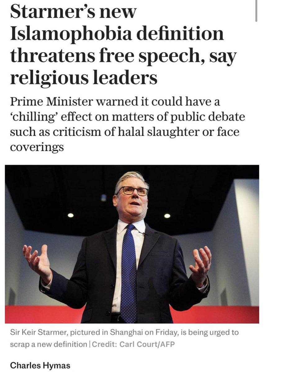 🇬🇧40% of hate COMPLAINTS involve Muslims, ministers say. 

Christian and Sikh leaders warn a govt working group’s plan to redefine “Islamophobia” as “anti-Muslim hostility” is so broad it could chill free speech and silence criticism of Islam.