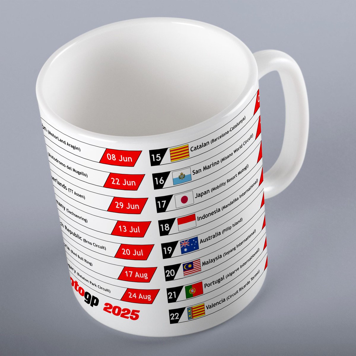 Clever_Gifts's tweet image. Moto GP 2026 Gift Mug - Race Calendar 2026 Season Mug - Ideal Moto GP Gift for any Moto GP Fan, 2026 Season Mug tuppu.net/3d1a21ce  #ChristmasGift