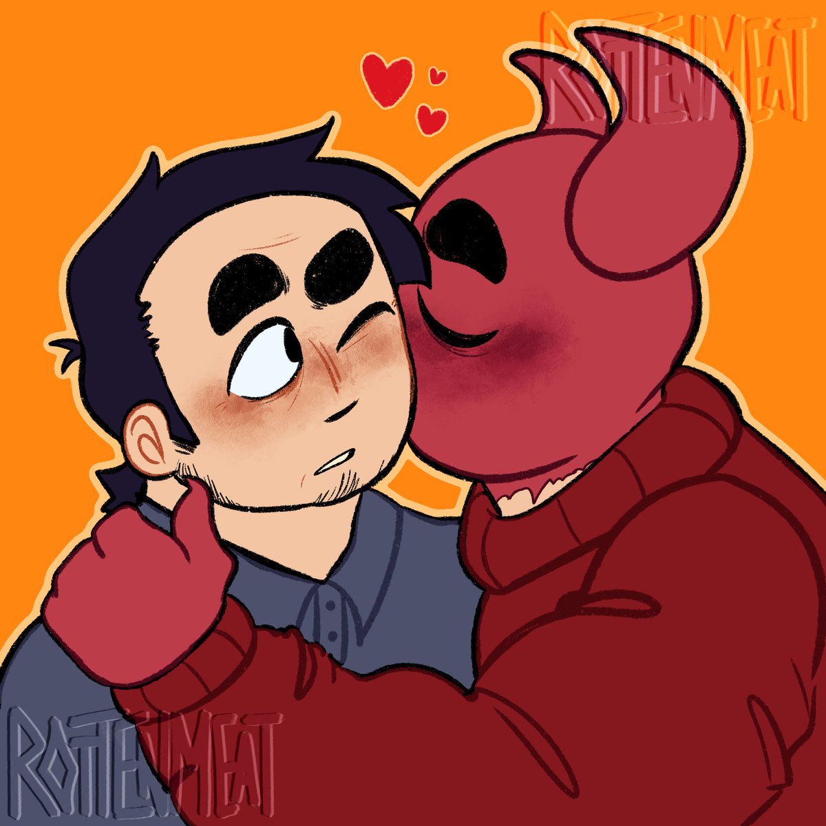 rottnmeet's tweet photo. Next, they’ll kiss sloppy style

#spookymonth #bobvelseb https://t.co/BZrDHYPfjh