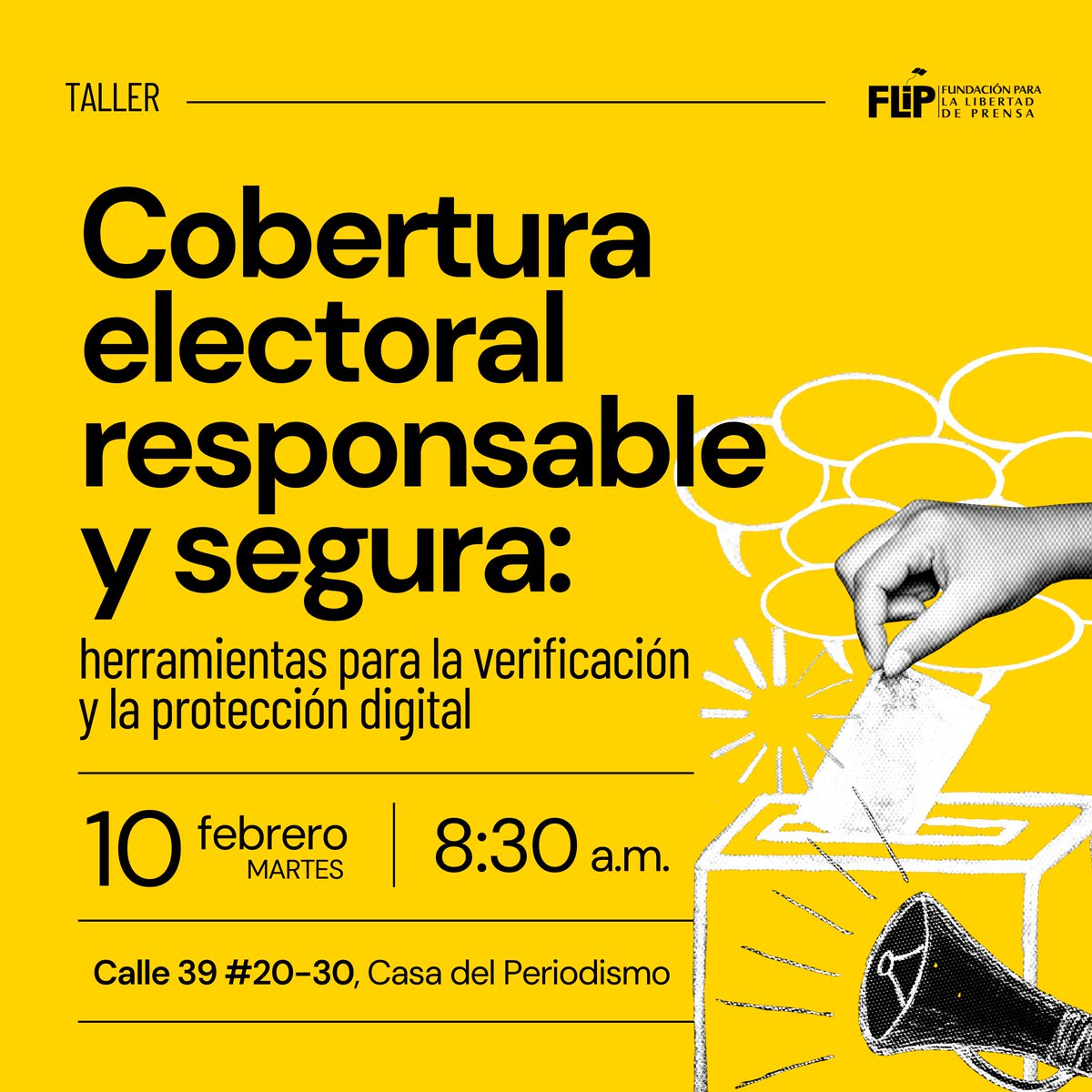FLIP_org's tweet image. Este taller gratuito abordará la anatomía de la desinformación electoral a partir de casos recientes en Colombia, así como claves para la autoprotección digital y la gestión de riesgos durante campañas electorales🗳️.

📝 Inscríbete: docs.google.com/forms/d/e/1FAI…
 ⚠️ Cupos limitados.