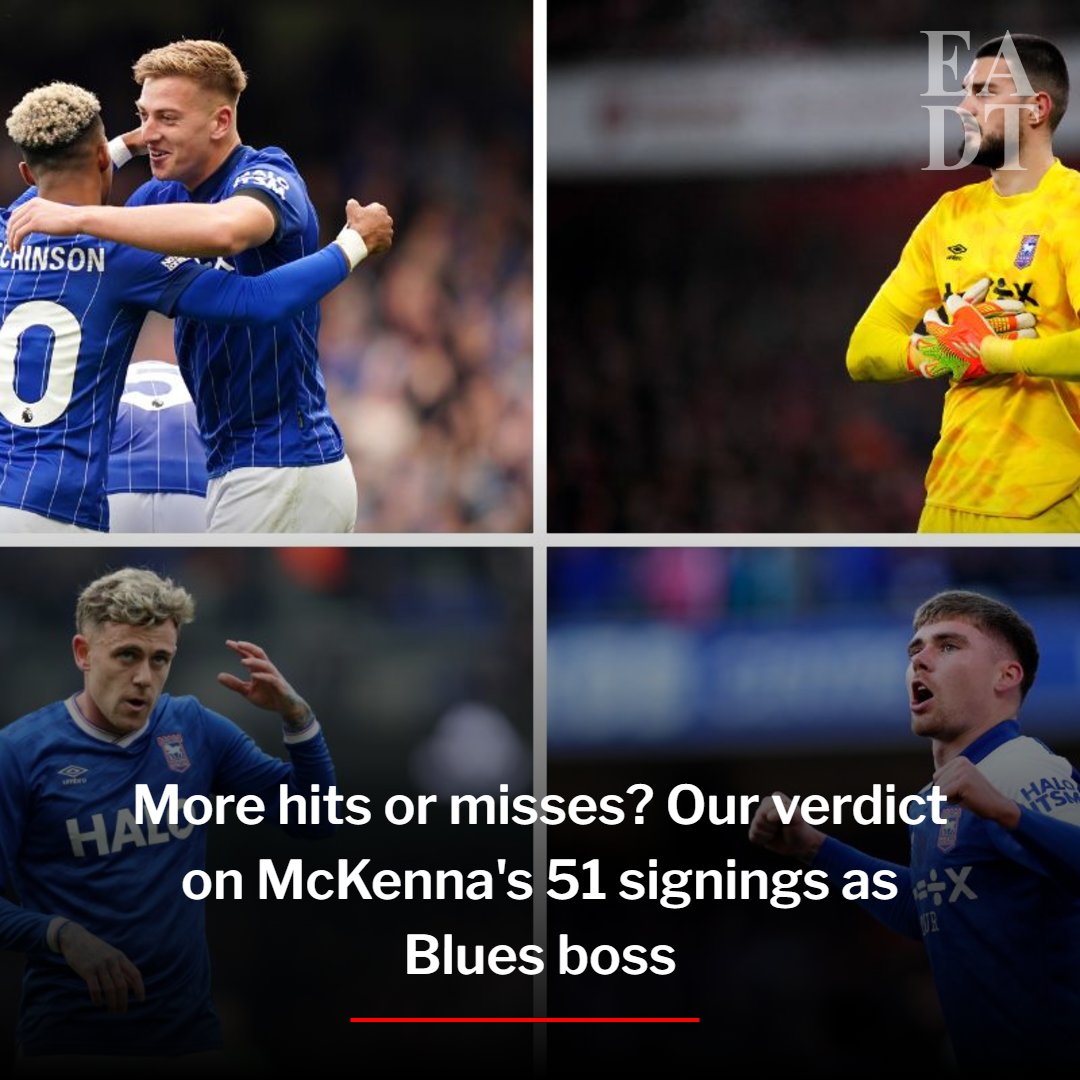 Lot of chat about #itfc recruitment following deadline day. 

5️⃣1️⃣ signings over nine transfer windows under Kieran McKenna.

More hits ✅ or misses ❌?

I've gone through them all to deliver a verdict 👇

🔓 Subscribers 

eadt.co.uk/sport/25827794…