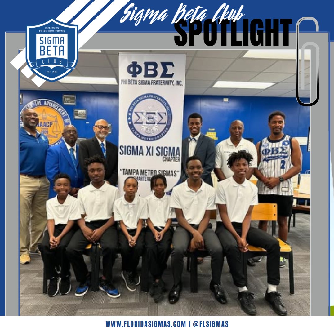 State of Florida SBC Spotlight

Congratulations to the Sigma Xi Sigma Chapter of Tampa Metro for their new 2026 inductees into the Sigma Beta Club. 

"Next generation of leaders accepting the responsibility and loving the challenge"

#flsigmas #sigmabetaclub #floridasigmas #youth