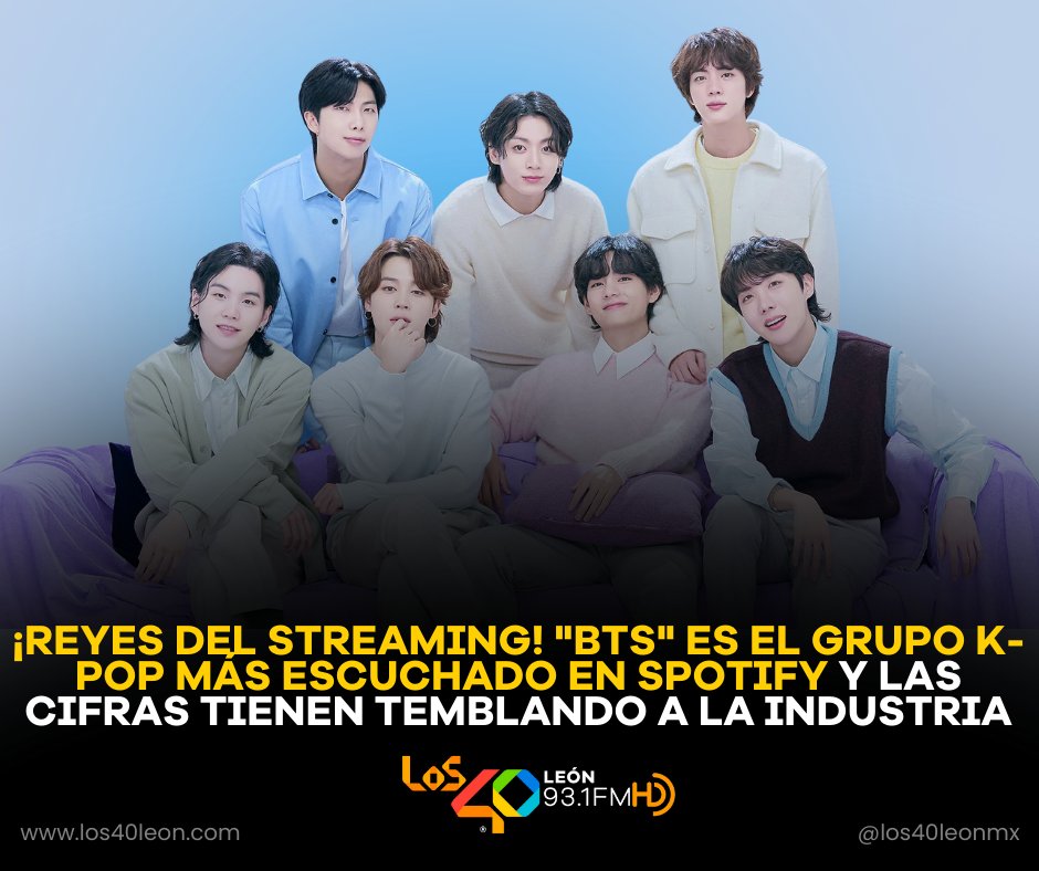 ¡Paren todo, #ARMY!  Un nuevo reporte de #Spotify confirma que el grupo #BTS no solo es el más escuchado del género, sino que sus números de este 2026 son tan masivos que tienen a toda la industria musical en shock. 🚀💜
los40leon.com/post/reyes-del…