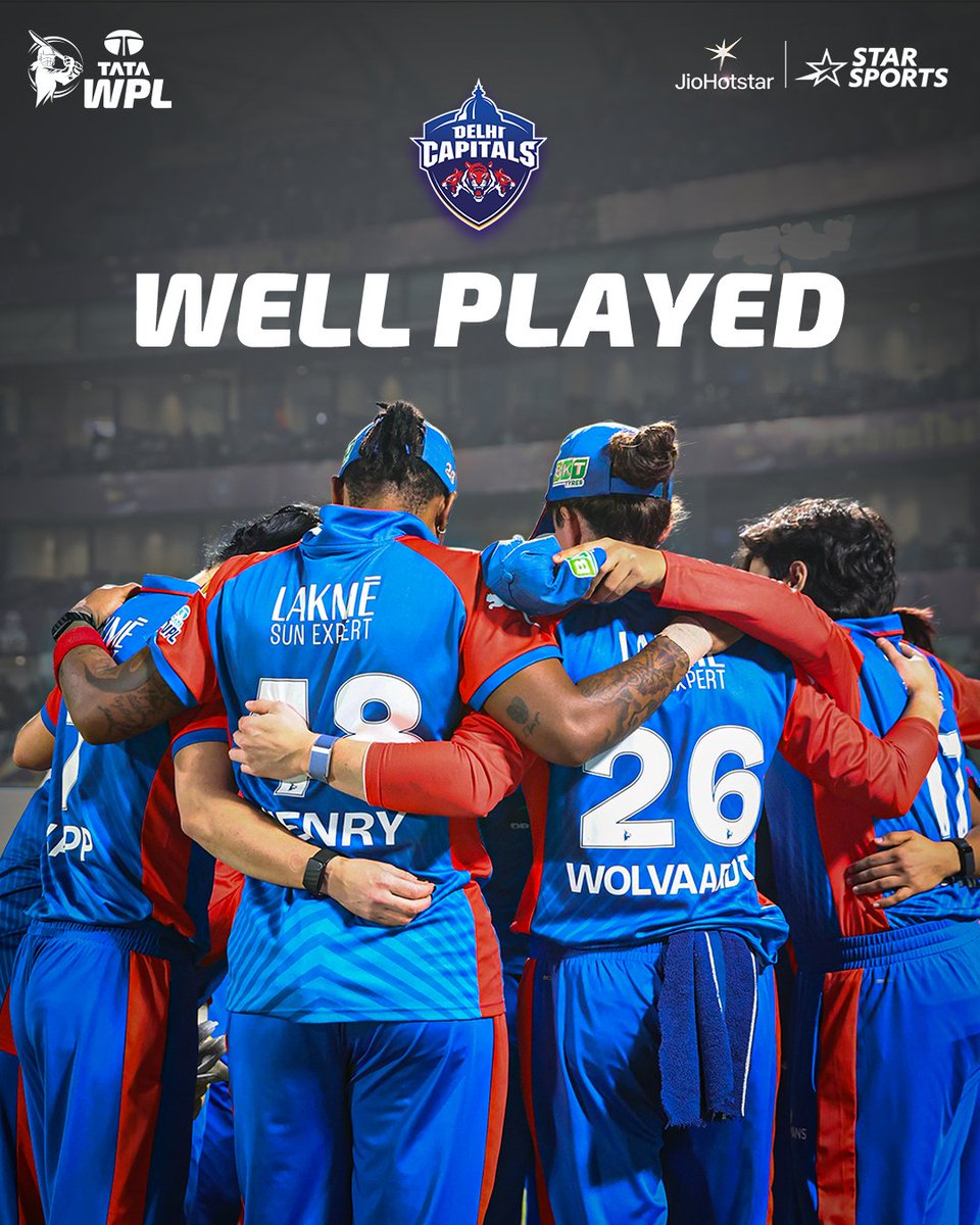 StarSportsIndia's tweet photo. They gave it all and played with immense heart. Well played, @DelhiCapitals! 💙
#TATAWPL #RCBvDC #TATAWPLFinal https://t.co/GXhuf3kB8y