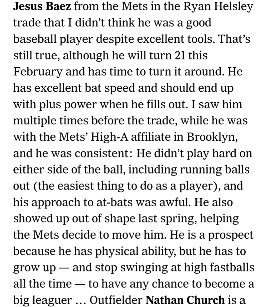 I don't think I've ever seen Keith Law this pissed about an individual prospect... somebody please get Jesus a copy of The Cardinal Way
