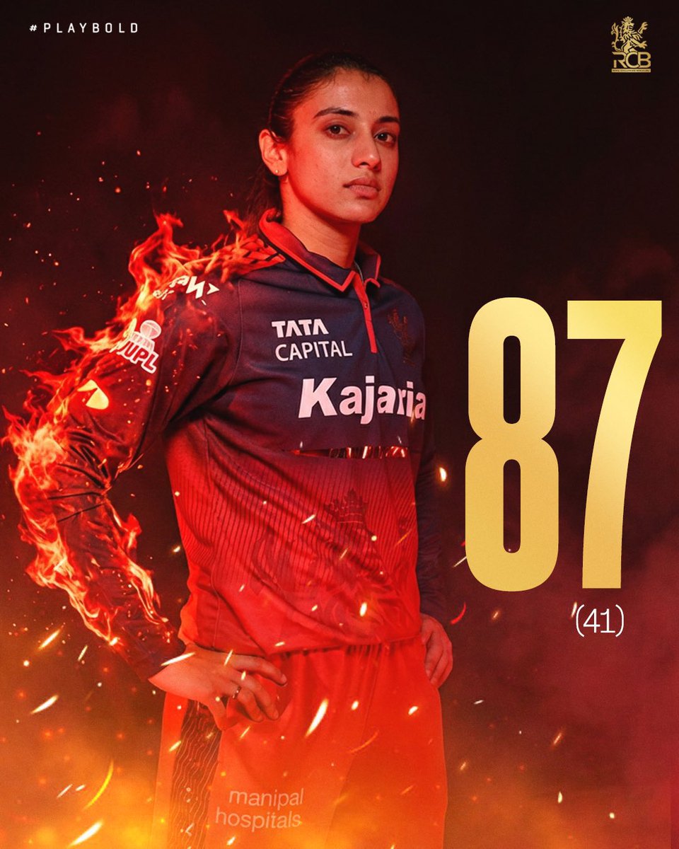 Breathing fire. Leading from the front. 🔥

Captain Mandhana owned the night and saw it through. ❤️‍🔥

She’s a champion, true champion. 🏆
 #WPLFinal