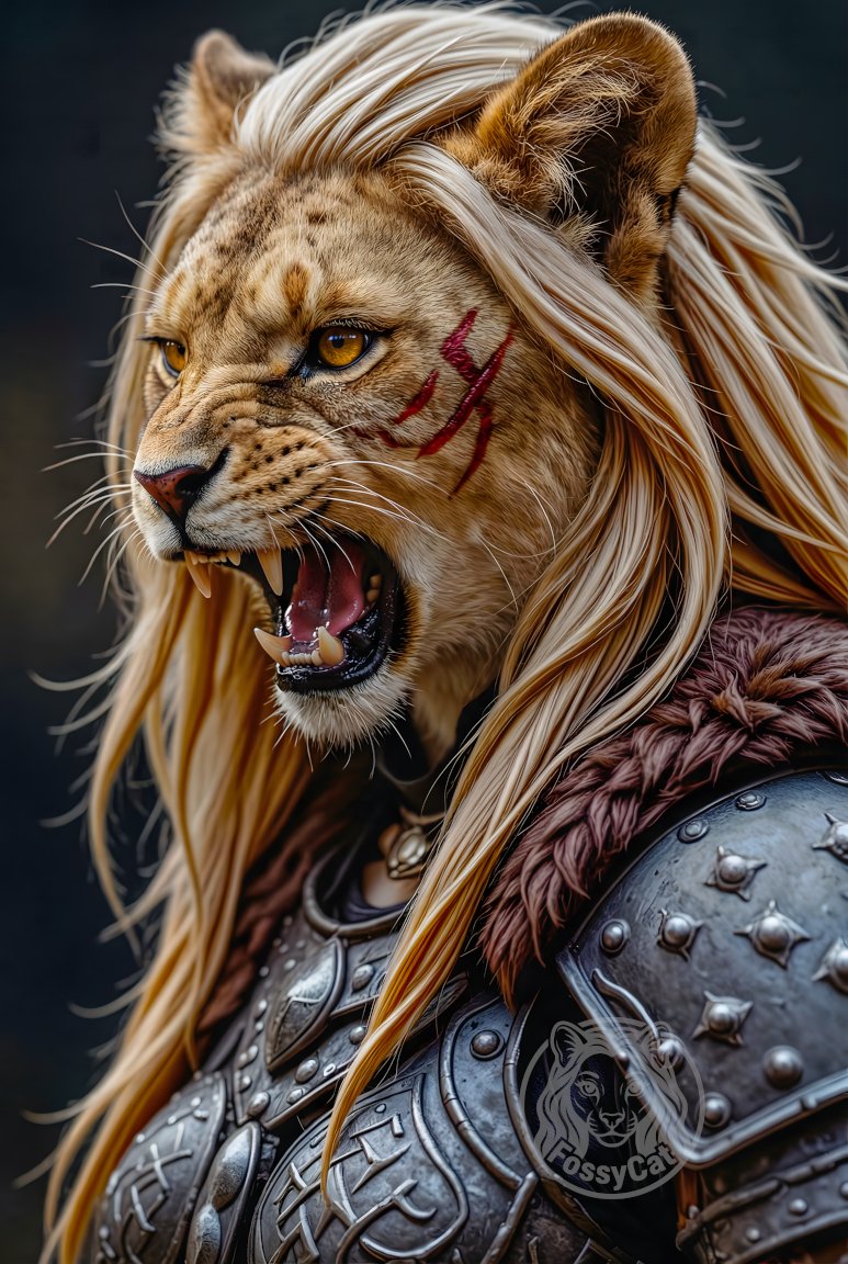 FossyCatAI's tweet photo. Savage Werecat Lass

Available for purchase on dA! (link is in the ALT text)    

#aifurryart #aiartcommunity #fantasy #stablediffusion #furry #anthro #werecat #feline #cat https://t.co/AmN5Yp6gaL