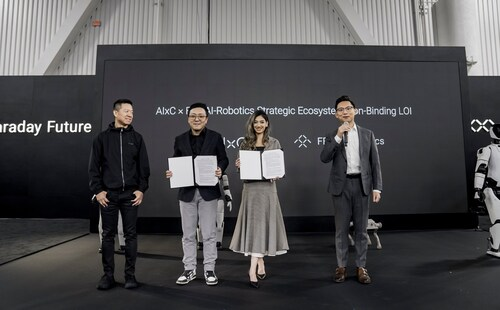 AIxC_Official's tweet image. AIxC and Faraday Future announced an expanded strategic ecosystem partnership centered on embodied AI robotics, open standards, and Web3 infrastructure designed to connect intelligent machines with real-world value at scale. 🧵