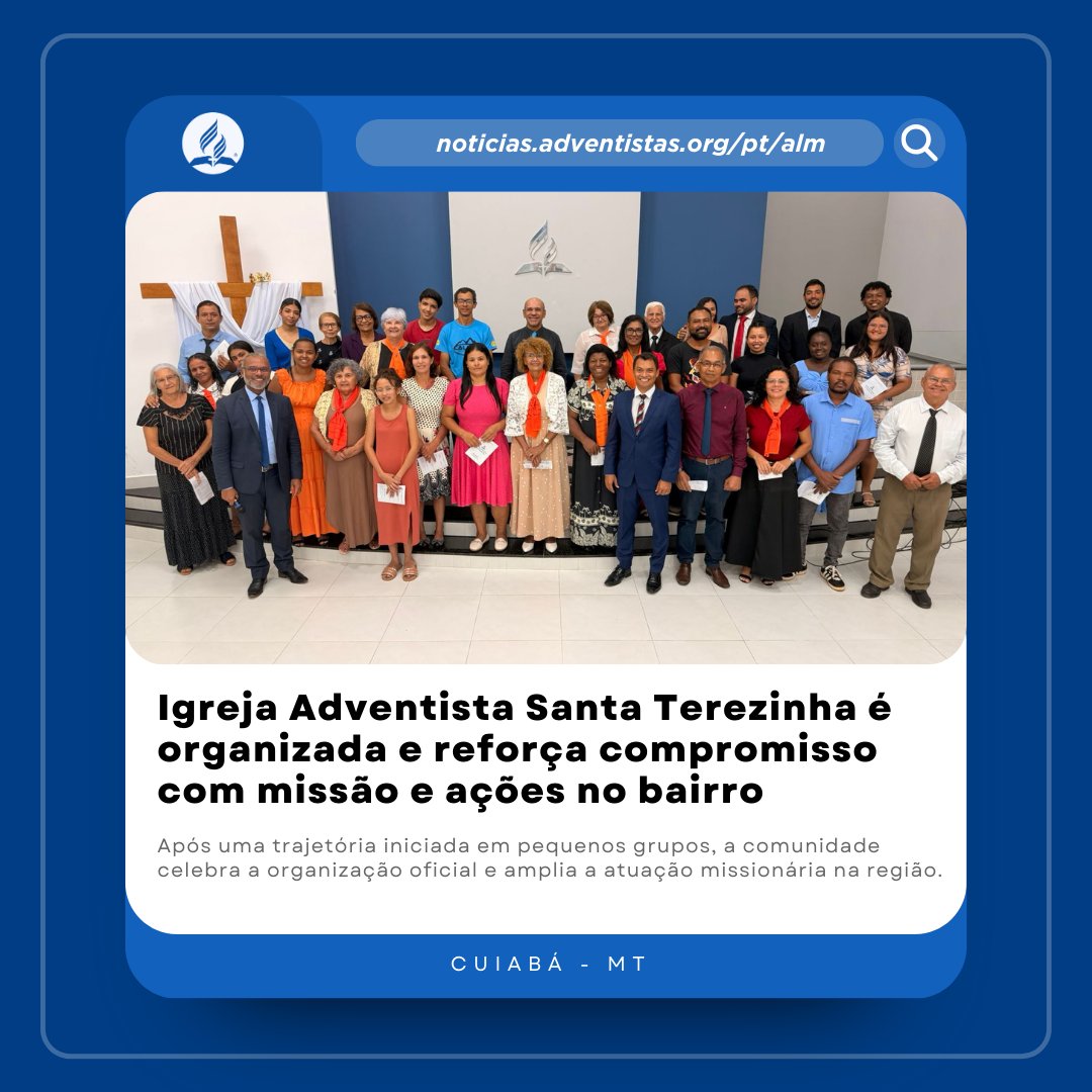 📰 NOTÍCIA ALM 📰

👥⛪ Leia a matéria completa:
👉 noticias.adventistas.org/pt/igreja-adve…

📲 Compartilhe!