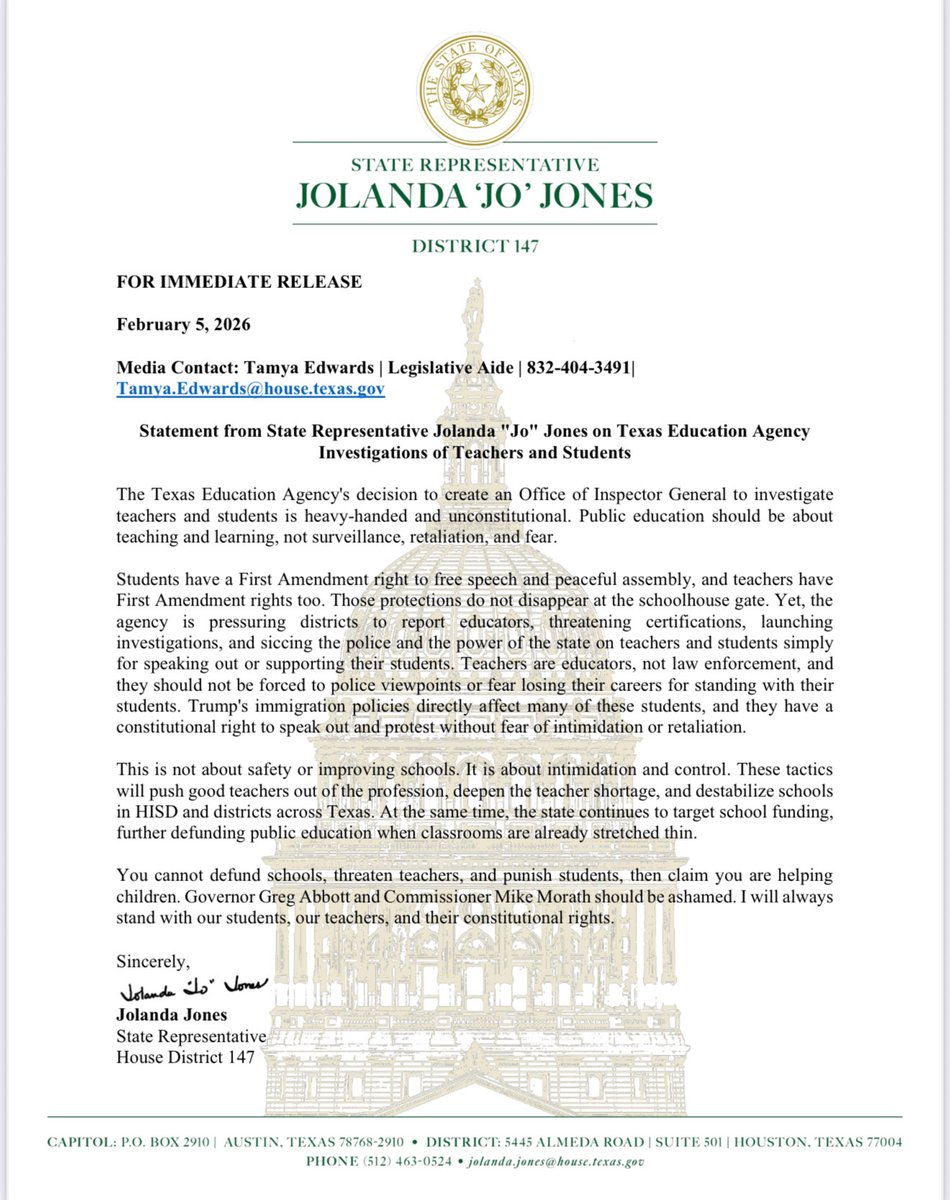 Jolanda Jones tweet media