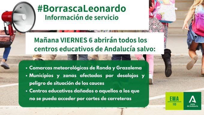 🚨 AVISO IMPORTANTE – CHURRIANA DE LA VEGA 🚨

❗ Mañana SÍ habrá clase en todos los centros educativos del municipio ❗

📚 Rogamos difundir esta información para que llegue a todas las familias.