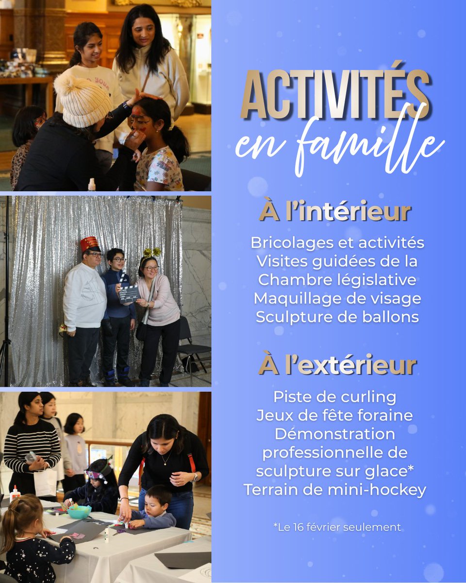🎉 Le Festival d’hiver à Queen’s Park, c’est du plaisir garanti! Spectacles en direct par <a href="/Author_YTM/">Yolanda T. Marshall</a> et plus encore, bricolage, maquillage, sculpture de ballons, mini-hockey, curling et sculpture sur glace — le tout gratuitement! ❄️
📅 14 et 16 février
👉ow.ly/czmv50Y9yr0