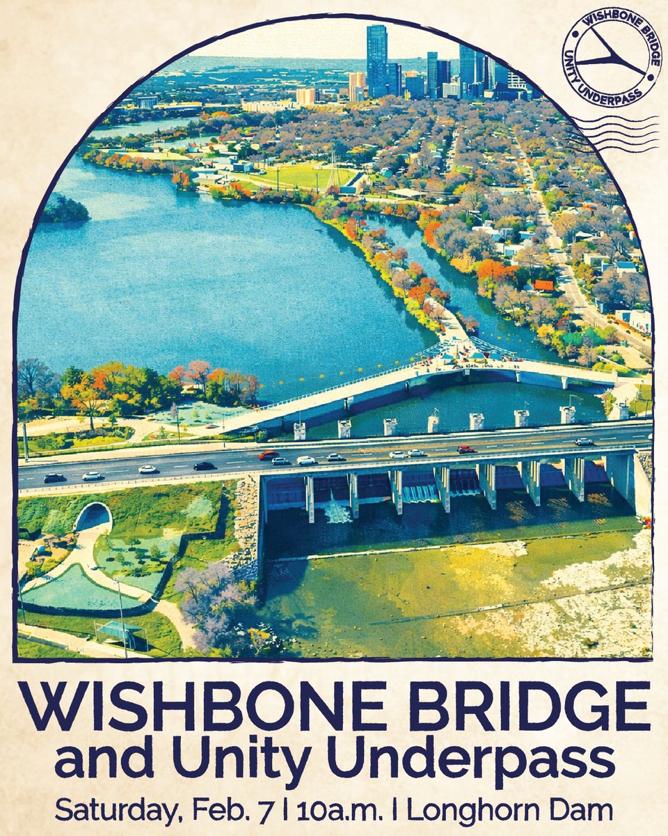 austinmobility's tweet photo. The Wishbone Bridge is the second-longest pedestrian bridge in Austin and the city’s first three-legged bridge structure. 🌉

At 1,087 feet long, it stretches farther than three football fields. 🏈🏈🏈

Come explore Austin’s newest trail addition 👉 https://t.co/w46HP9YbjJ https://t.co/22Lw0GjOjl