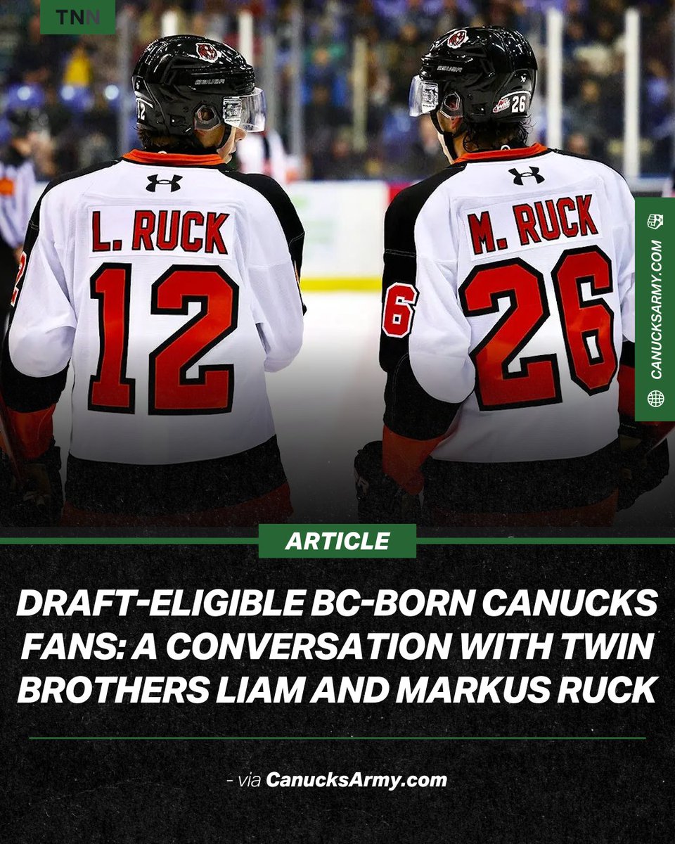 Osoyoos' own Markus and Liam Ruck sat down with our prospects expert Dave Hall for a great chat about their season in Medicine Hat 

📰: New Article 
✍️: Dave Hall (<a href="/davehall1289/">Dave Hall</a>)
🔗: canucksarmy.com/news/draft-eli…