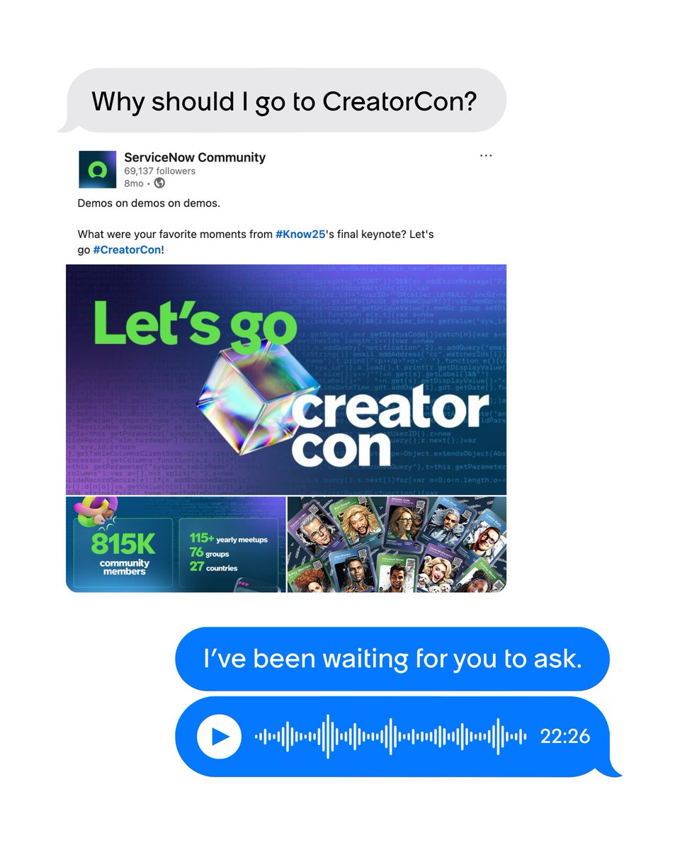 ServiceNow Community tweet media