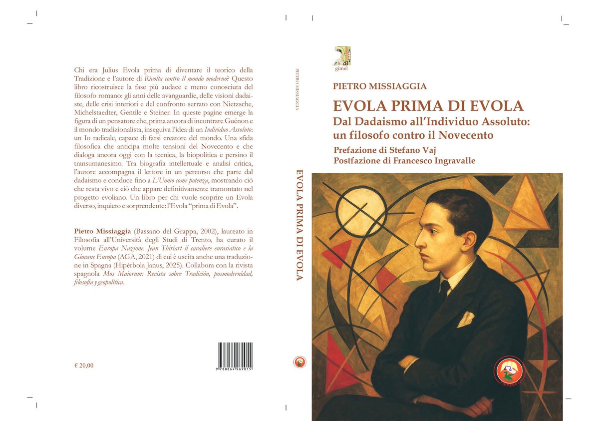 pietromissiag's tweet photo. Cari amici,
In uscita a marzo 2026 il mio testo sull' #individuoassoluto di #juliusevola per #tiphereteditore grazie a @vaj_stefano per la prefazione e postfazione a #francescoingravalle. @Tipheret5
Taggo anche @loiatromante https://t.co/PuWQkb7lnB